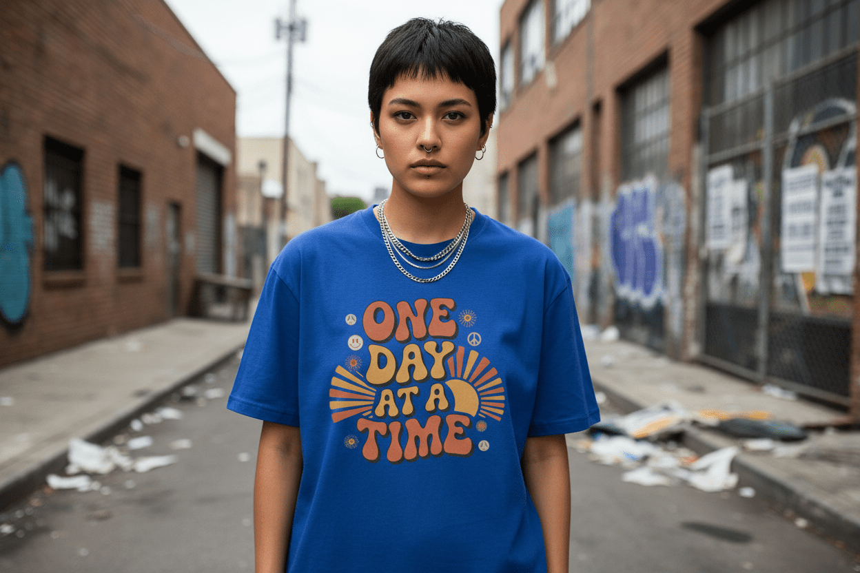 One day at a time Unisex Recovery Addiction T-Shirt - NEXT CHAPTER APPAREL