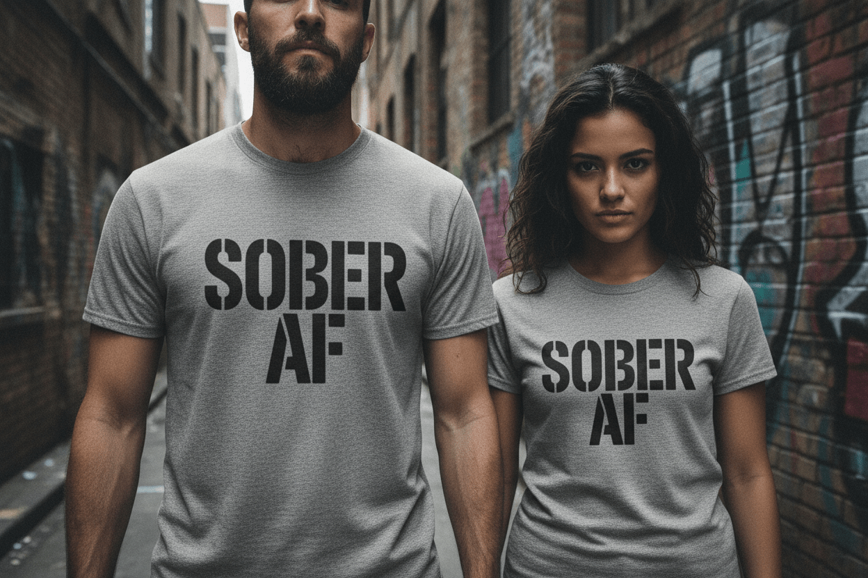 Sober AF Unisex Softstyle T-Shirt - NEXT CHAPTER APPAREL