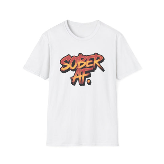 Sober AF Unisex Softstyle T-Shirt, - NEXT CHAPTER APPAREL