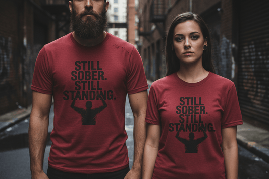 Still Sober Still Standing Recovery Addiction T Shirt - NEXT CHAPTER APPAREL