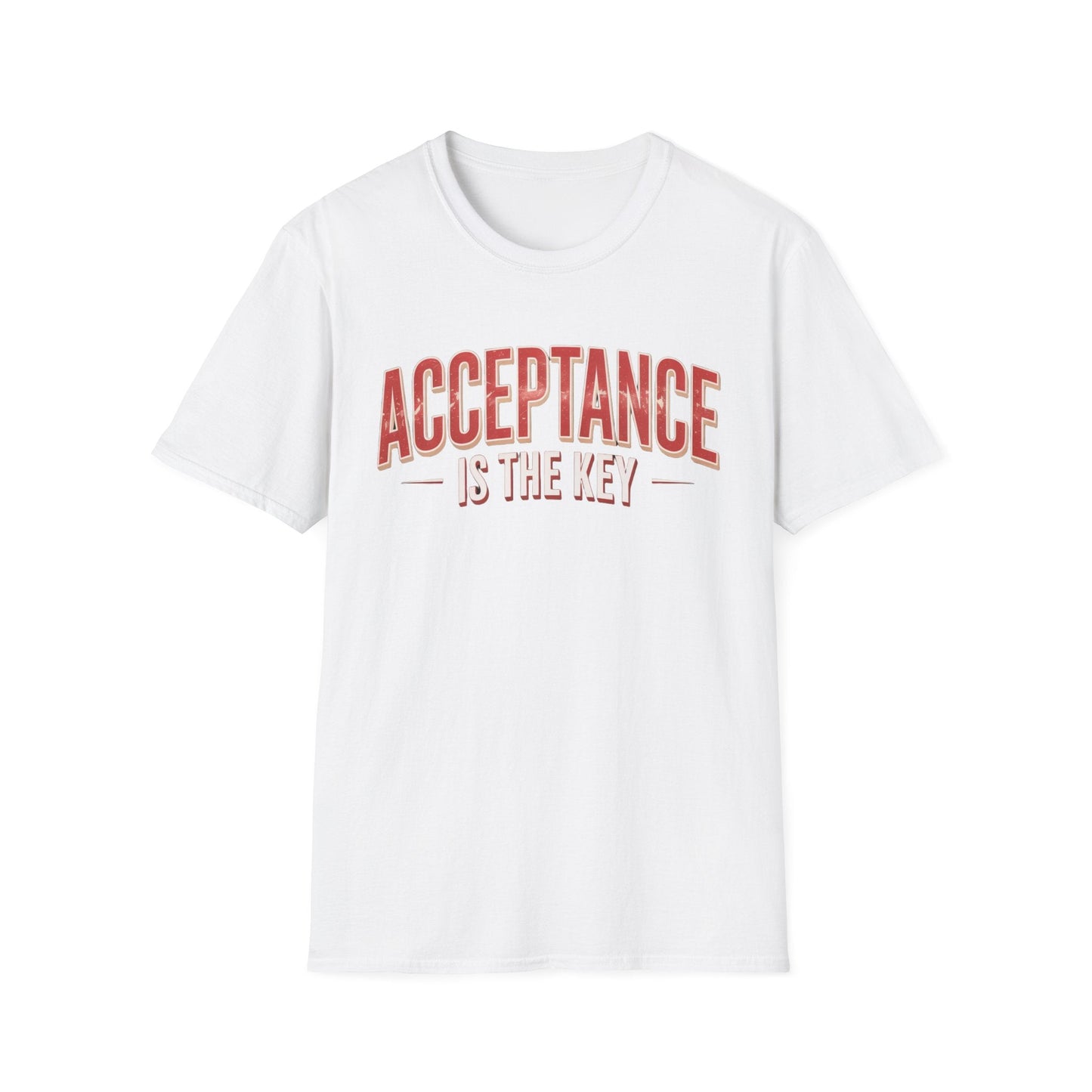 Acceptance is the Key Unisex Softstyle Recovery Addiction T-Shirt - NEXT CHAPTER APPAREL