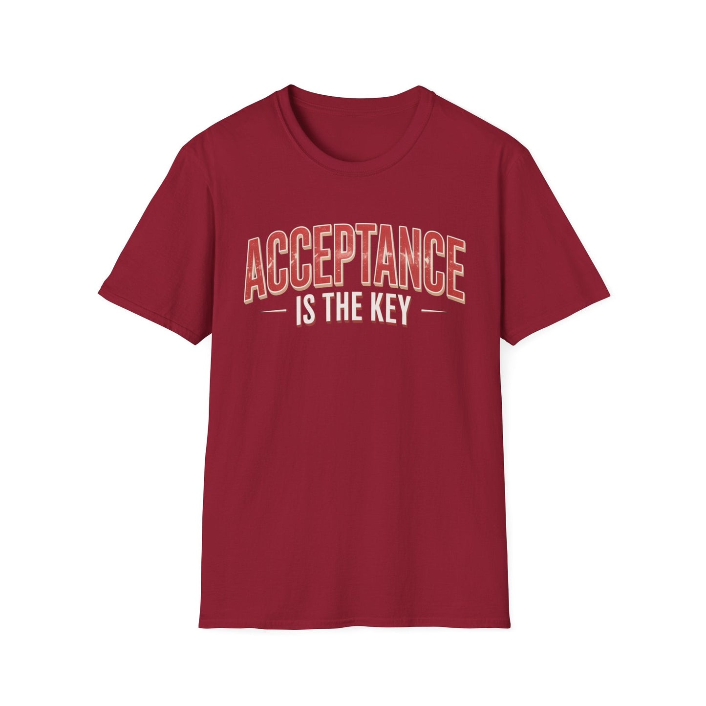 Acceptance is the Key Unisex Softstyle Recovery Addiction T-Shirt - NEXT CHAPTER APPAREL