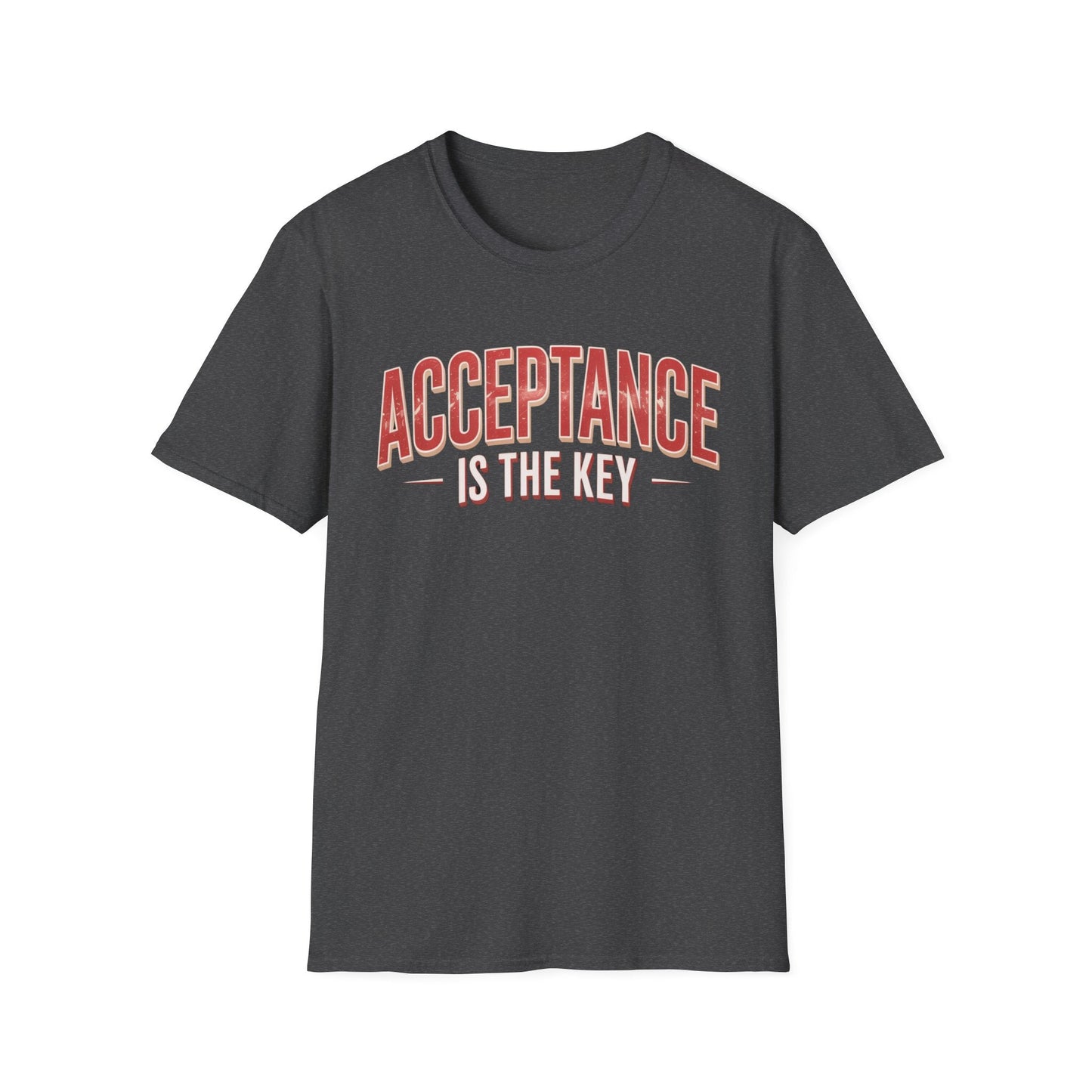 Acceptance is the Key Unisex Softstyle Recovery Addiction T-Shirt - NEXT CHAPTER APPAREL