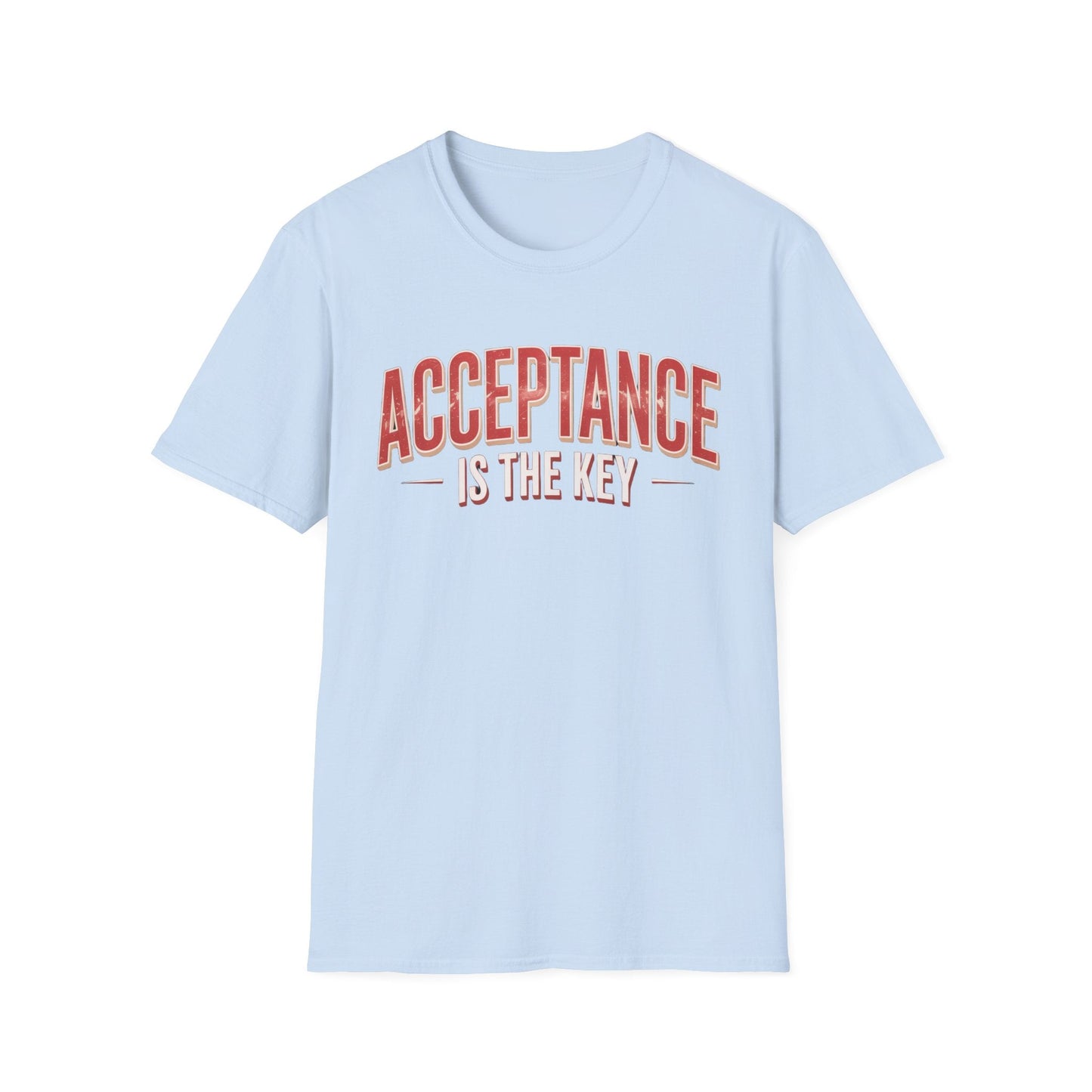 Acceptance is the Key Unisex Softstyle Recovery Addiction T-Shirt - NEXT CHAPTER APPAREL
