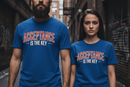 Acceptance is the Key Unisex Softstyle Recovery Addiction T-Shirt - NEXT CHAPTER APPAREL