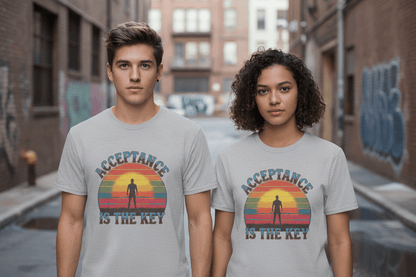 Acceptance Is The Key Unisex Softstyle T-Shirt Recovery addiction Apparel - NEXT CHAPTER APPAREL