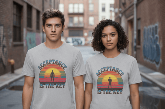 Acceptance Is The Key Unisex Softstyle T-Shirt Recovery addiction Apparel - NEXT CHAPTER APPAREL