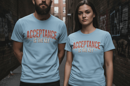 Acceptance is the Key Unisex Softstyle Recovery Addiction T-Shirt - NEXT CHAPTER APPAREL
