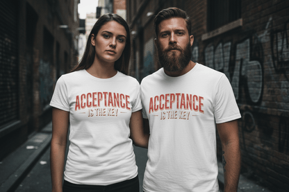 Acceptance is the Key Unisex Softstyle Recovery Addiction T-Shirt - NEXT CHAPTER APPAREL