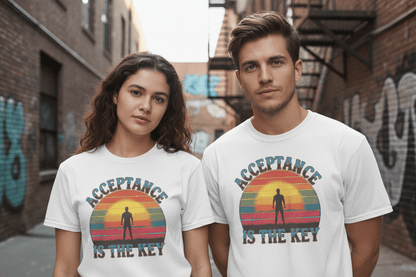 Acceptance Is The Key Unisex Softstyle T-Shirt Recovery addiction Apparel - NEXT CHAPTER APPAREL