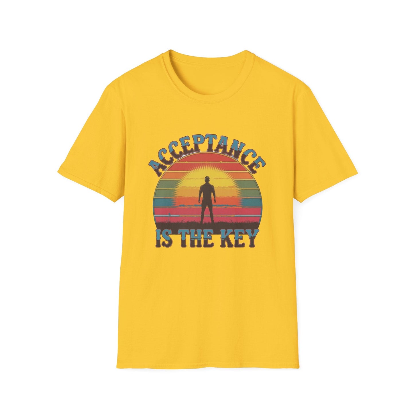 Acceptance Is The Key Unisex Softstyle T-Shirt Recovery addiction Apparel - NEXT CHAPTER APPAREL
