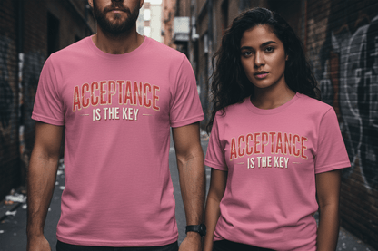 Acceptance is the Key Unisex Softstyle Recovery Addiction T-Shirt - NEXT CHAPTER APPAREL