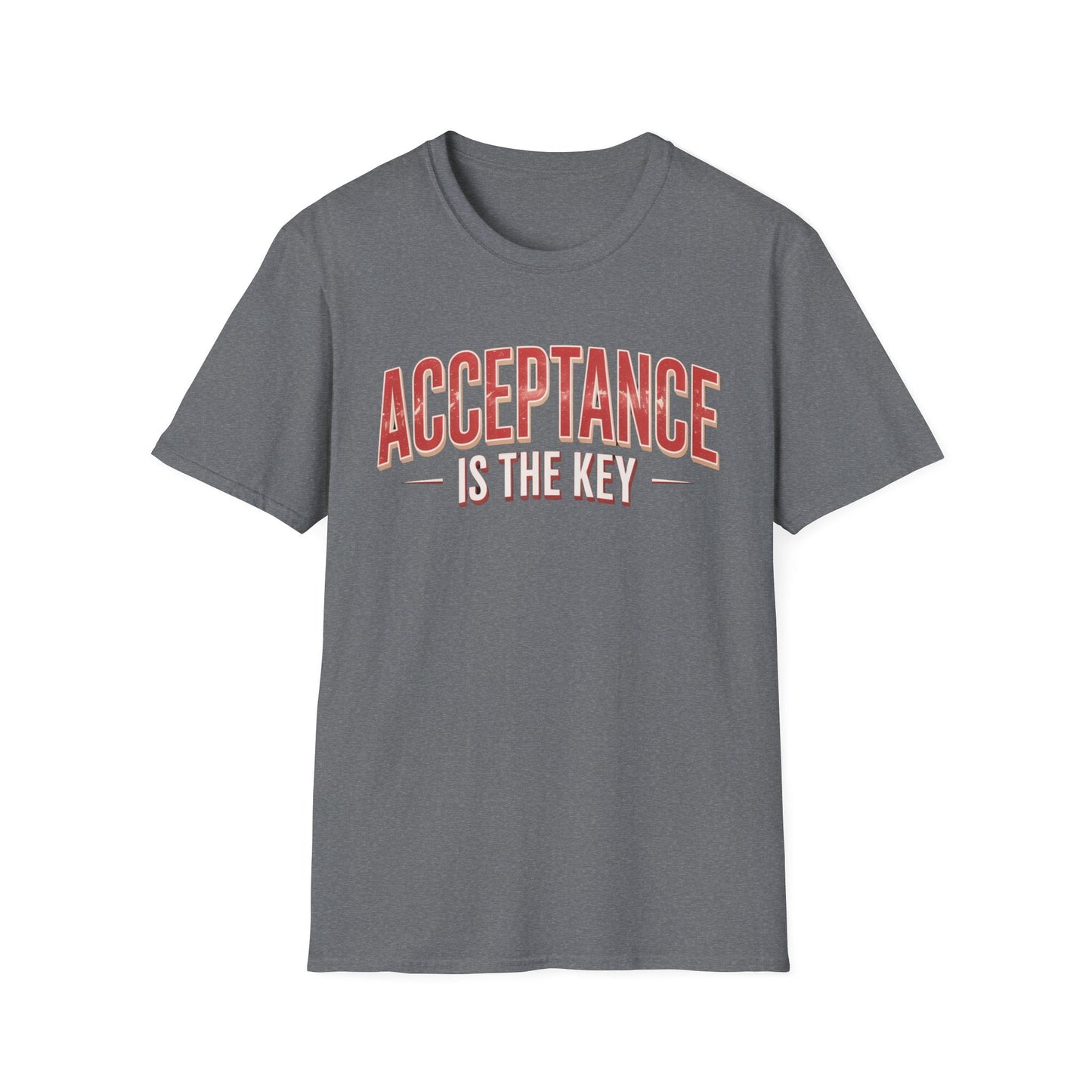 Acceptance is the Key Unisex Softstyle Recovery Addiction T-Shirt - NEXT CHAPTER APPAREL