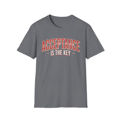 Acceptance is the Key Unisex Softstyle Recovery Addiction T-Shirt - NEXT CHAPTER APPAREL