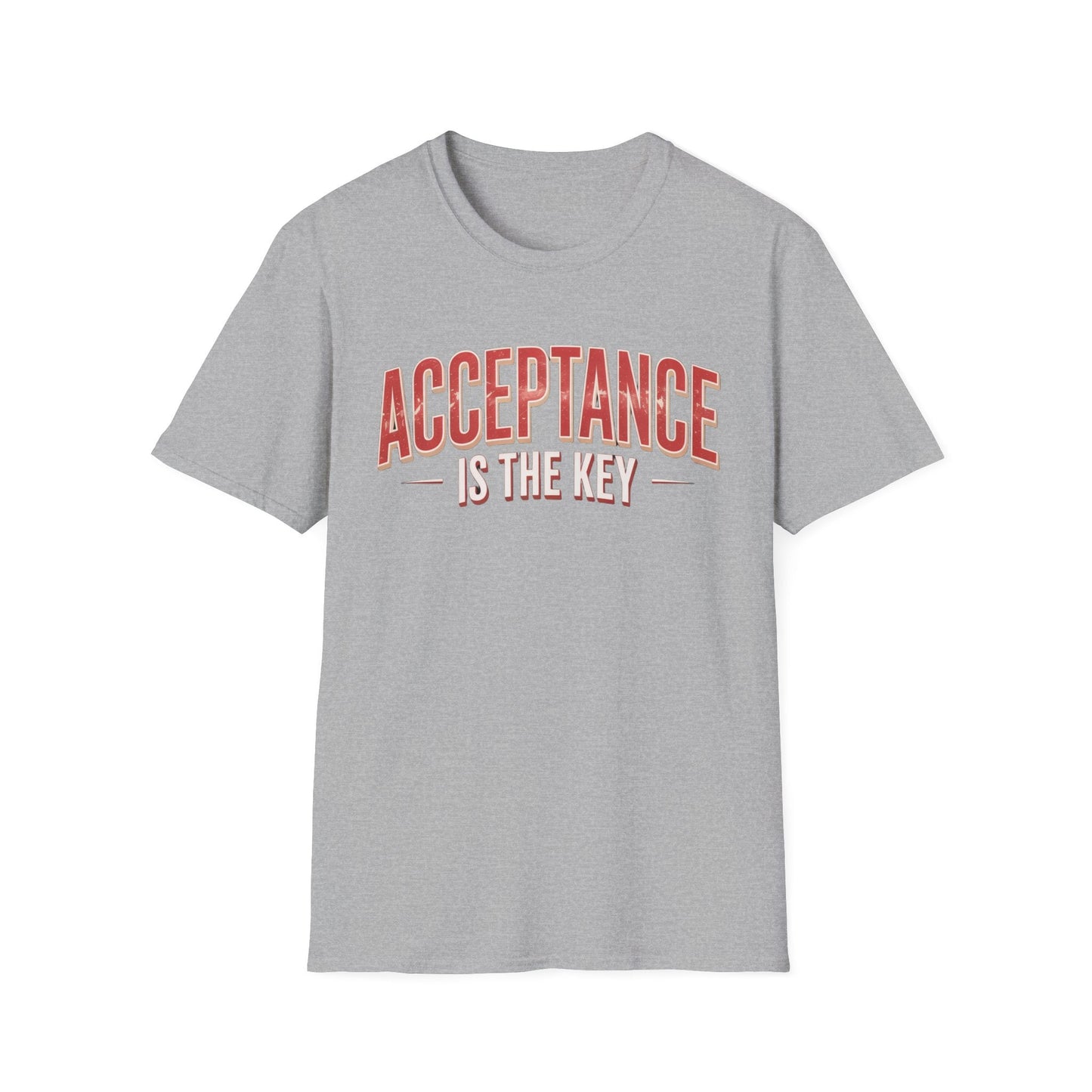 Acceptance is the Key Unisex Softstyle Recovery Addiction T-Shirt - NEXT CHAPTER APPAREL