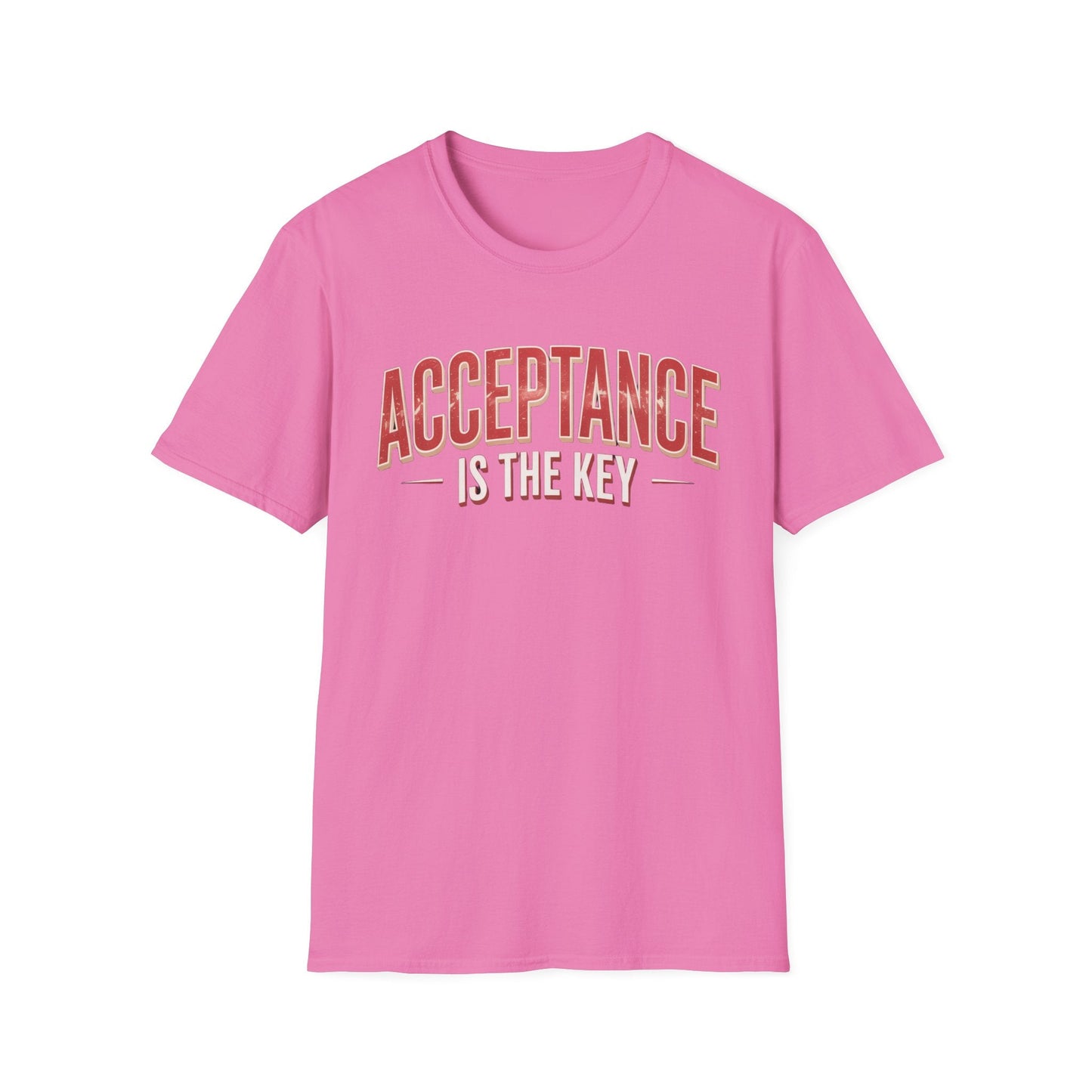 Acceptance is the Key Unisex Softstyle Recovery Addiction T-Shirt - NEXT CHAPTER APPAREL