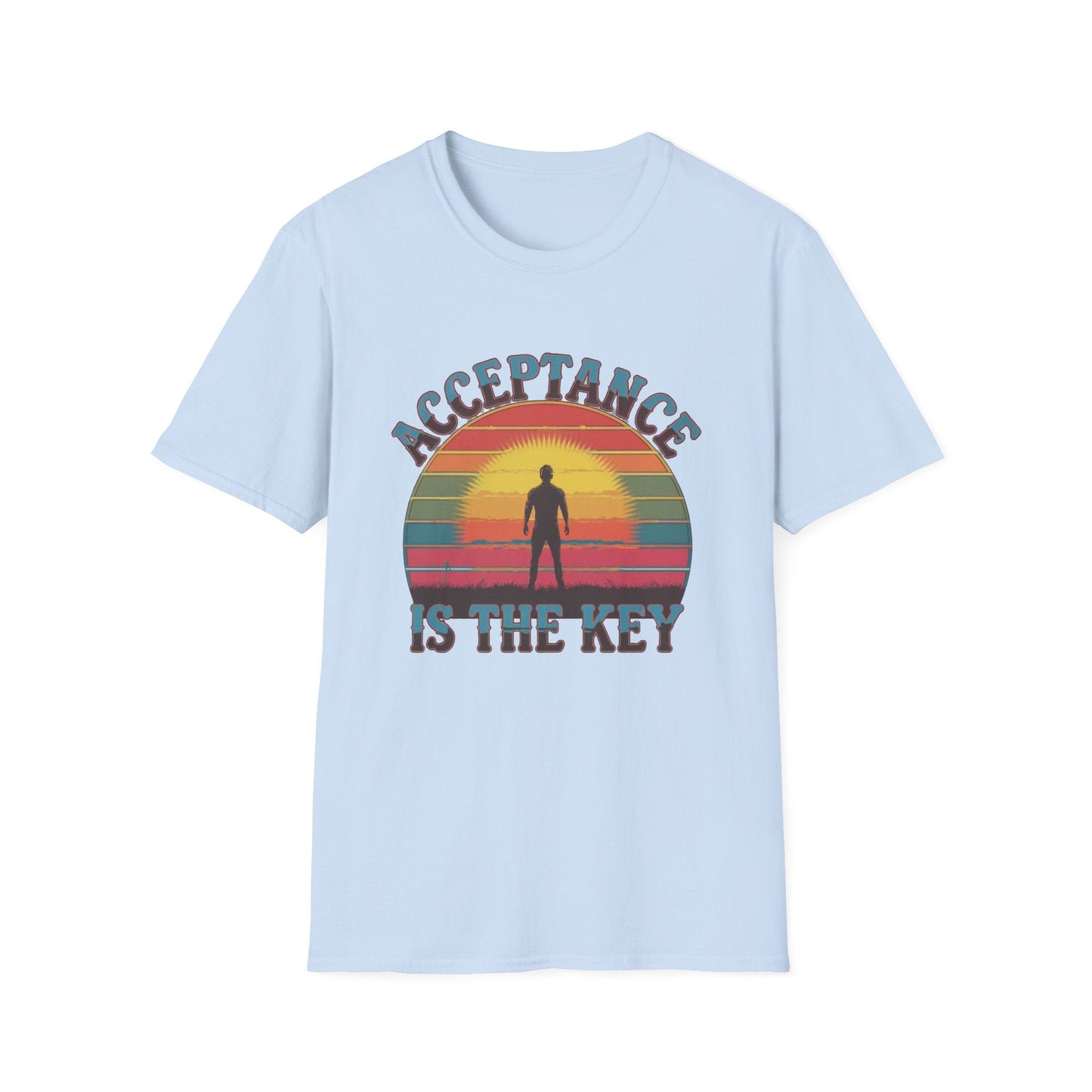 Acceptance Is The Key Unisex Softstyle T-Shirt Recovery addiction Apparel - NEXT CHAPTER APPAREL