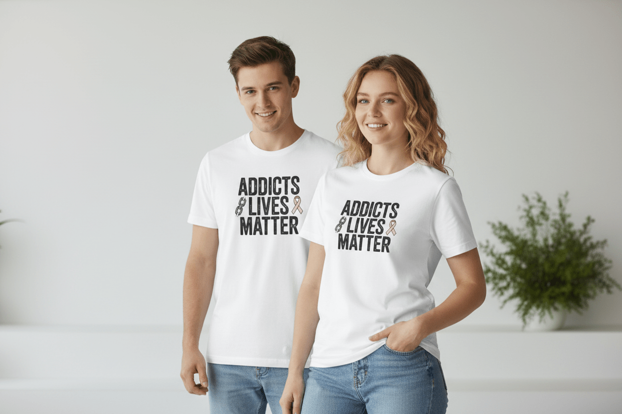 Addicts & Lives Matter Unisex Softstyle T-Shirt - NEXT CHAPTER APPAREL