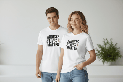 Addicts & Lives Matter Unisex Softstyle T-Shirt - NEXT CHAPTER APPAREL