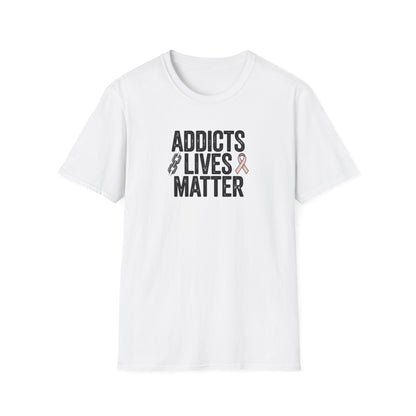 Addicts & Lives Matter Unisex Softstyle T-Shirt - NEXT CHAPTER APPAREL