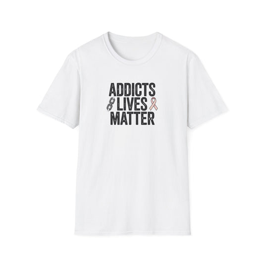 Addicts & Lives Matter Unisex Softstyle T-Shirt - NEXT CHAPTER APPAREL