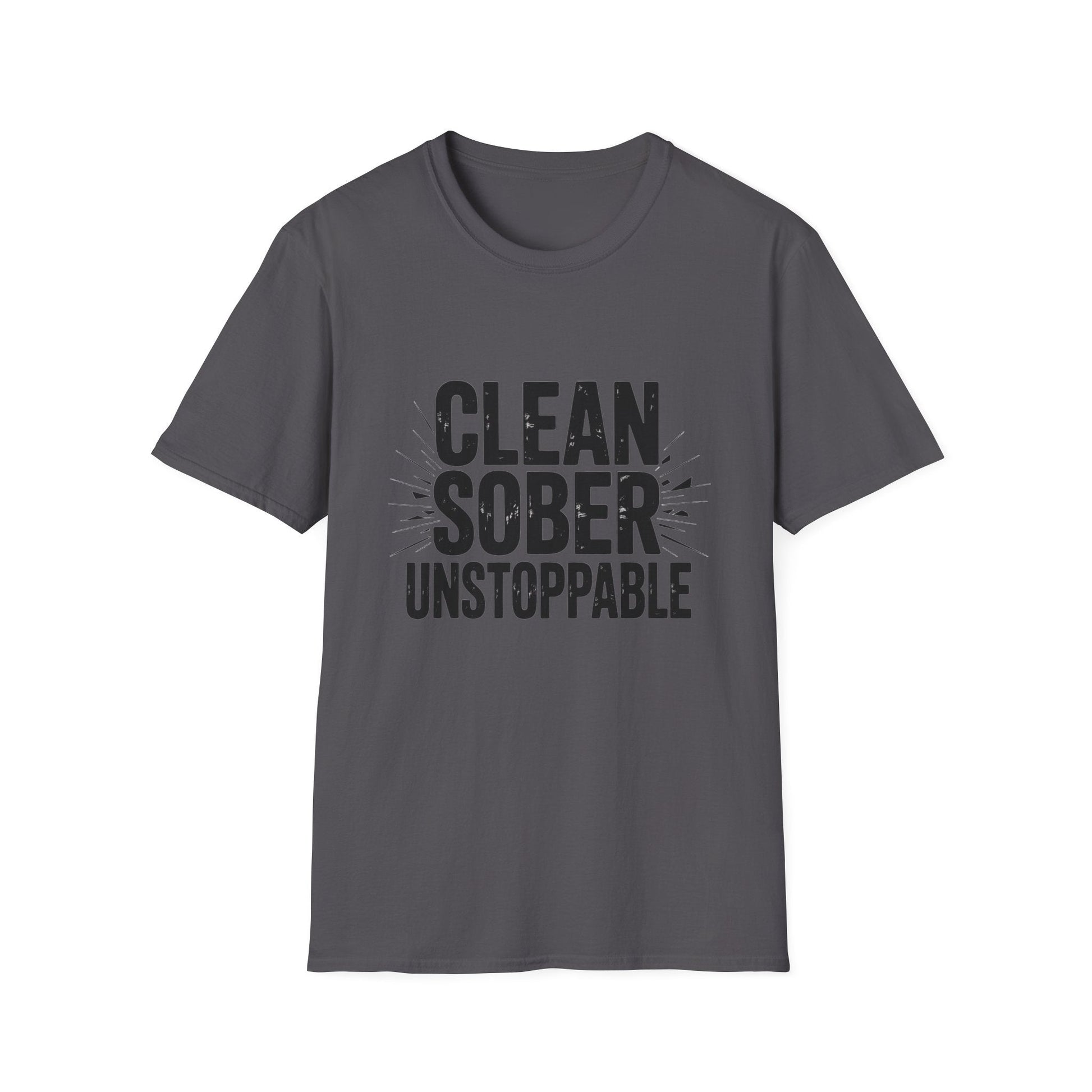 Clean sober unstoppable Unisex Softstyle T-Shirt - NEXT CHAPTER APPAREL