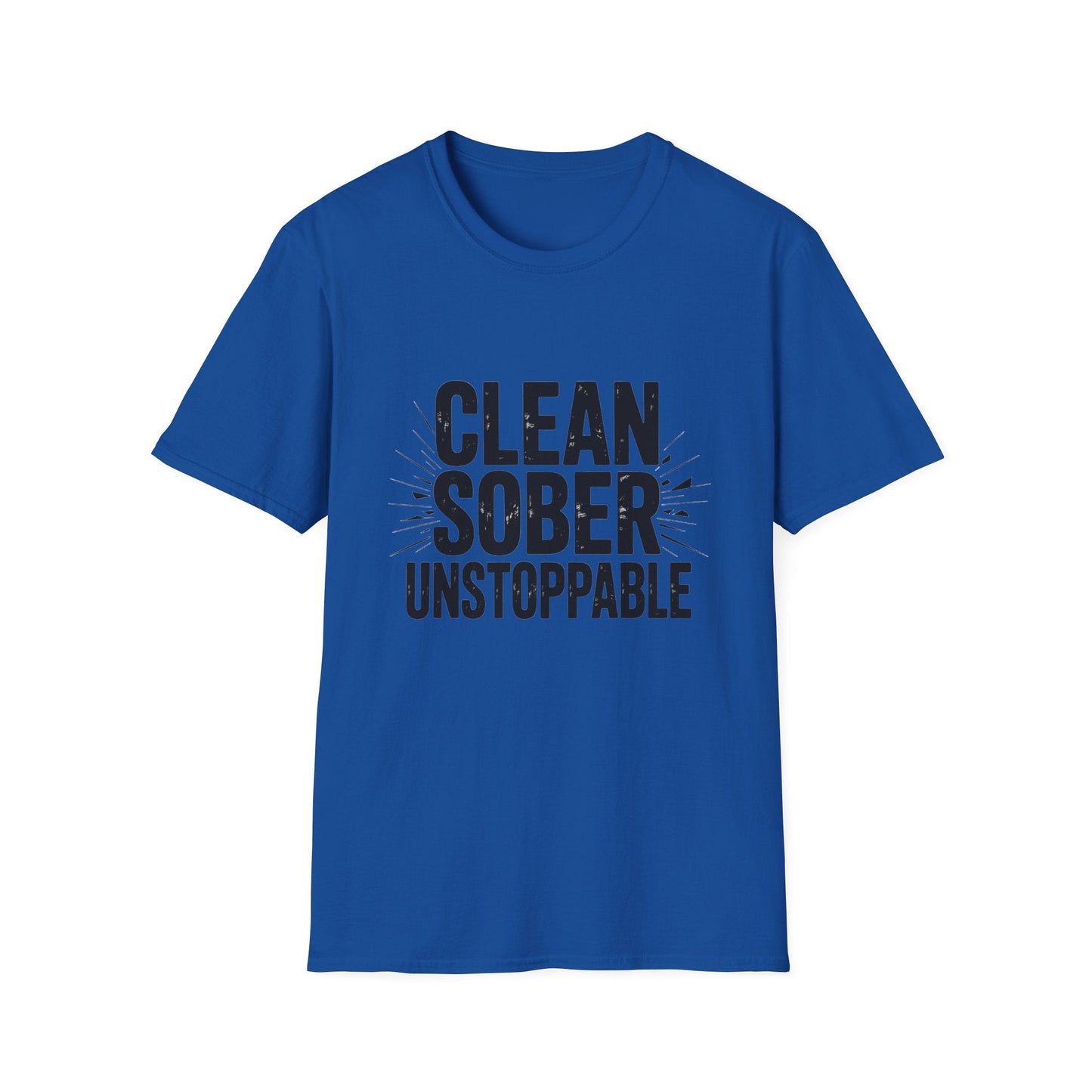Clean sober unstoppable Unisex Softstyle T-Shirt - NEXT CHAPTER APPAREL