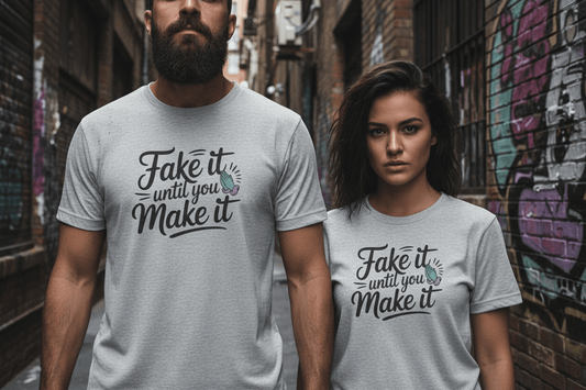 Fake it until you make it , Unisex Softstyle T-Shirt - NEXT CHAPTER APPAREL
