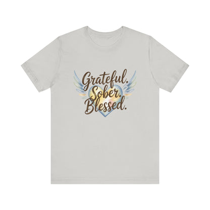 Grateful Sober Blessed Recovery Addiction T Shirt - NEXT CHAPTER APPAREL