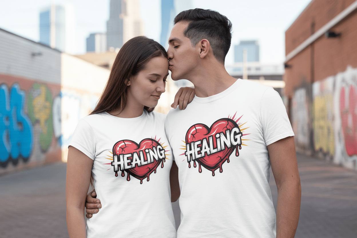 Healing Heart Unisex T-Shirt- Recovery Addiction T shirt - NEXT CHAPTER APPAREL