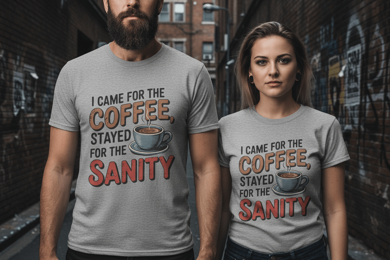 I came for coffee stayed for sanity Unisex Softstyle T-Shirt - NEXT CHAPTER APPAREL