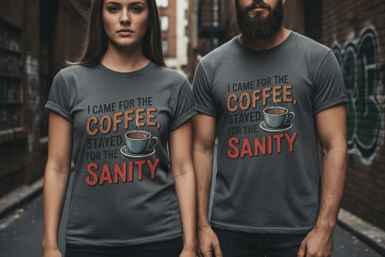 I came for coffee stayed for sanity Unisex Softstyle T-Shirt - NEXT CHAPTER APPAREL