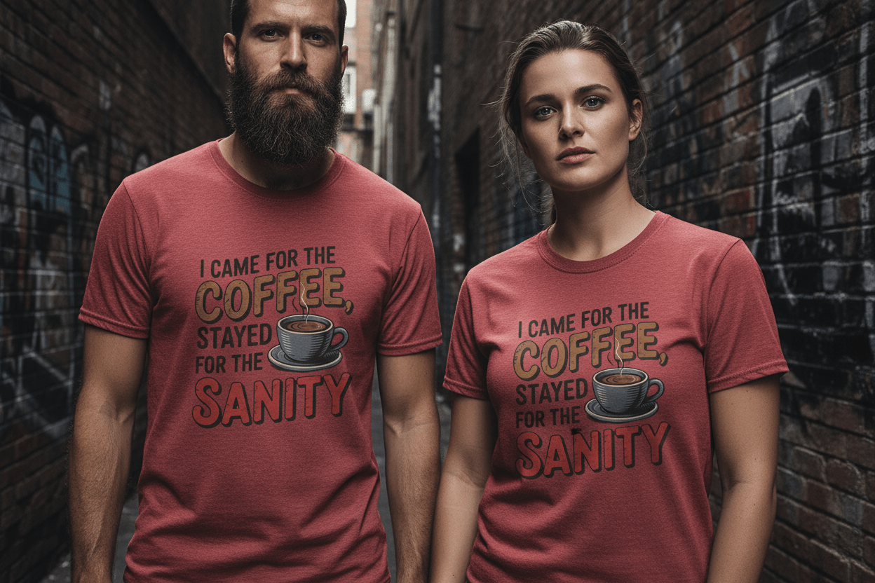 I came for coffee stayed for sanity Unisex Softstyle T-Shirt - NEXT CHAPTER APPAREL