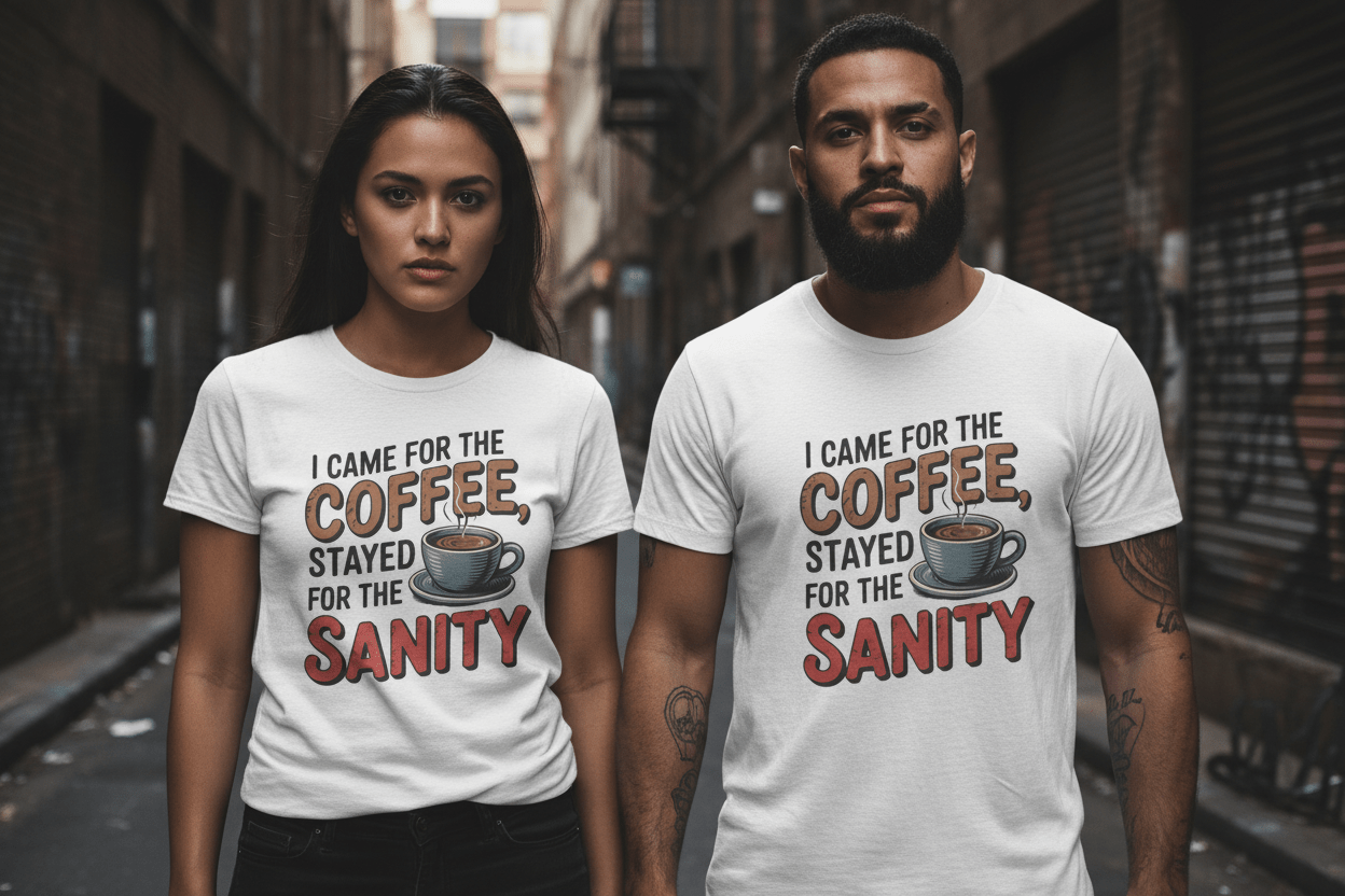 I came for coffee stayed for sanity Unisex Softstyle T-Shirt - NEXT CHAPTER APPAREL