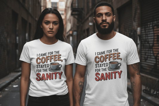 I came for coffee stayed for sanity Unisex Softstyle T-Shirt - NEXT CHAPTER APPAREL