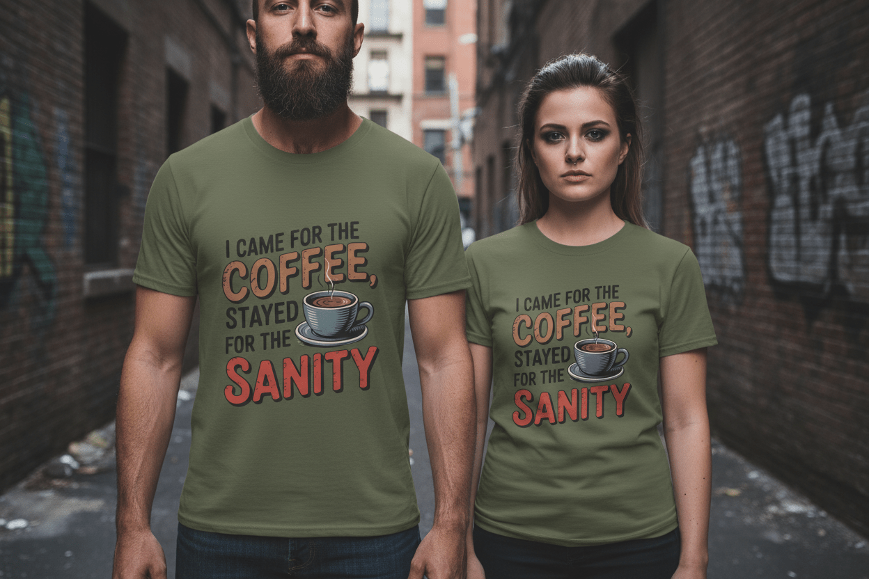I came for coffee stayed for sanity Unisex Softstyle T-Shirt - NEXT CHAPTER APPAREL
