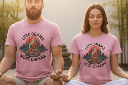 Less Drama more Dharma Recovery Addiction Unisex T Shirt - NEXT CHAPTER APPAREL