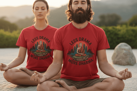 Less Drama more Dharma Recovery Addiction Unisex T Shirt - NEXT CHAPTER APPAREL