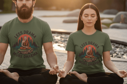 Less Drama more Dharma Recovery Addiction Unisex T Shirt - NEXT CHAPTER APPAREL