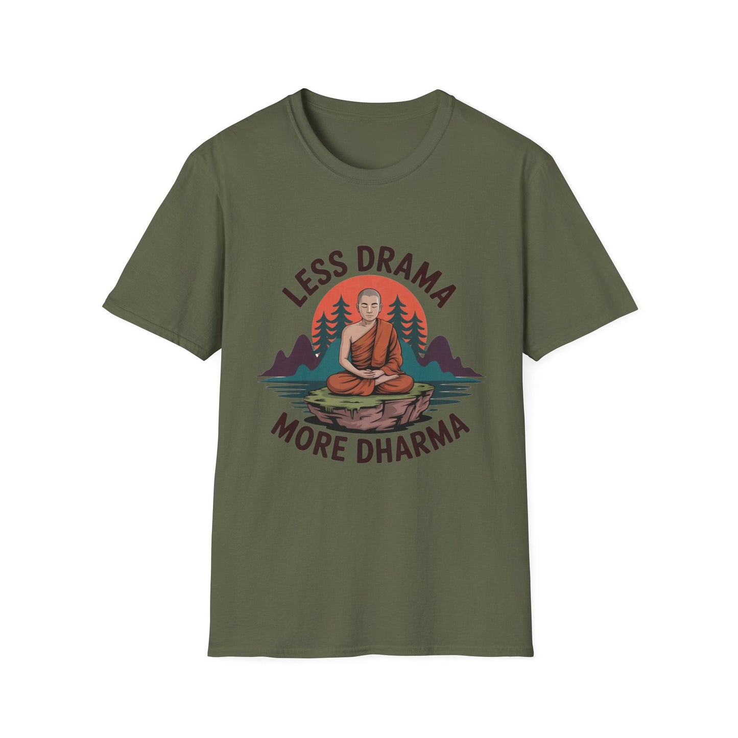Less Drama more Dharma Recovery Addiction Unisex T Shirt - NEXT CHAPTER APPAREL
