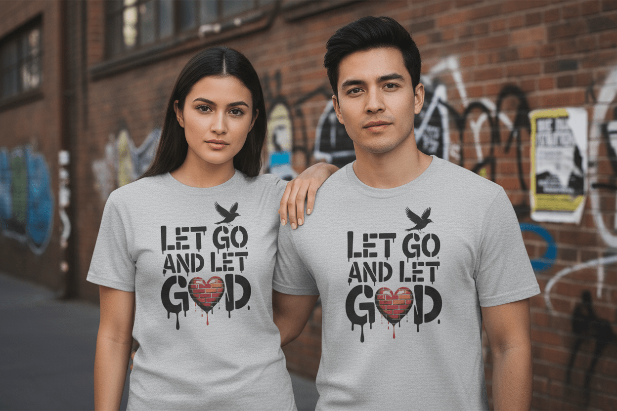 Let go and Let God Unisex Softstyle T-Shirt - NEXT CHAPTER APPAREL