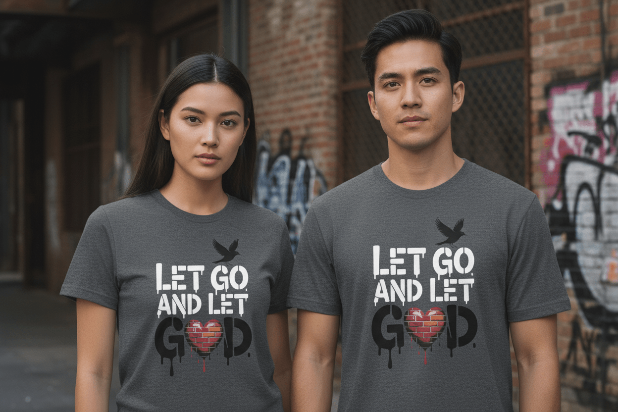 Let go and Let God Unisex Softstyle T-Shirt - NEXT CHAPTER APPAREL