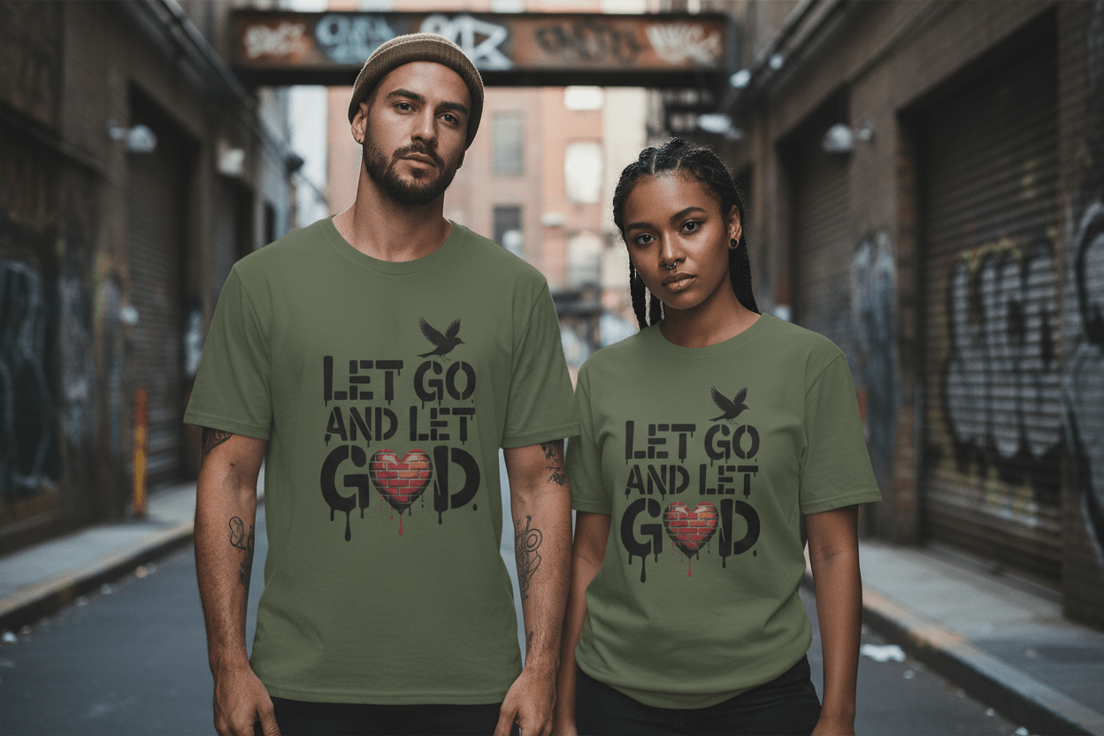 Let go and Let God Unisex Softstyle T-Shirt - NEXT CHAPTER APPAREL