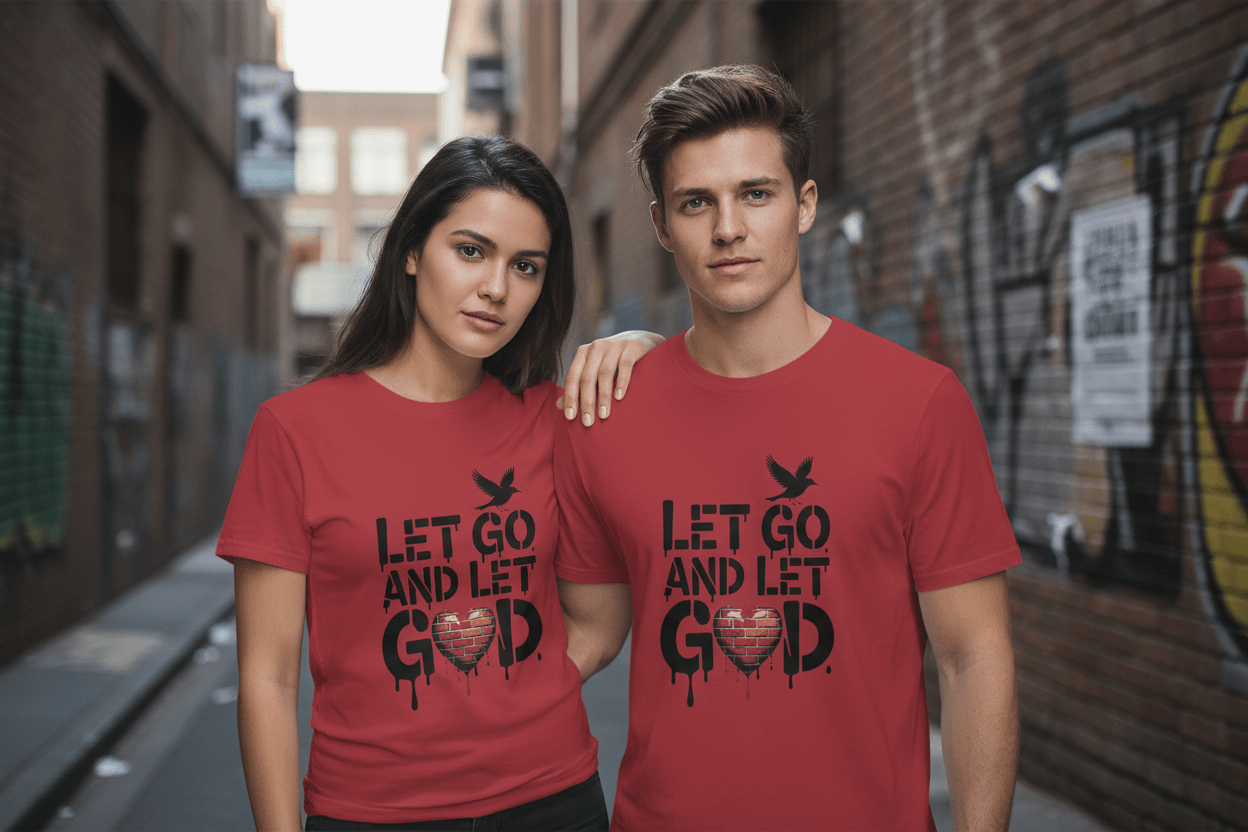 Let go and Let God Unisex Softstyle T-Shirt - NEXT CHAPTER APPAREL