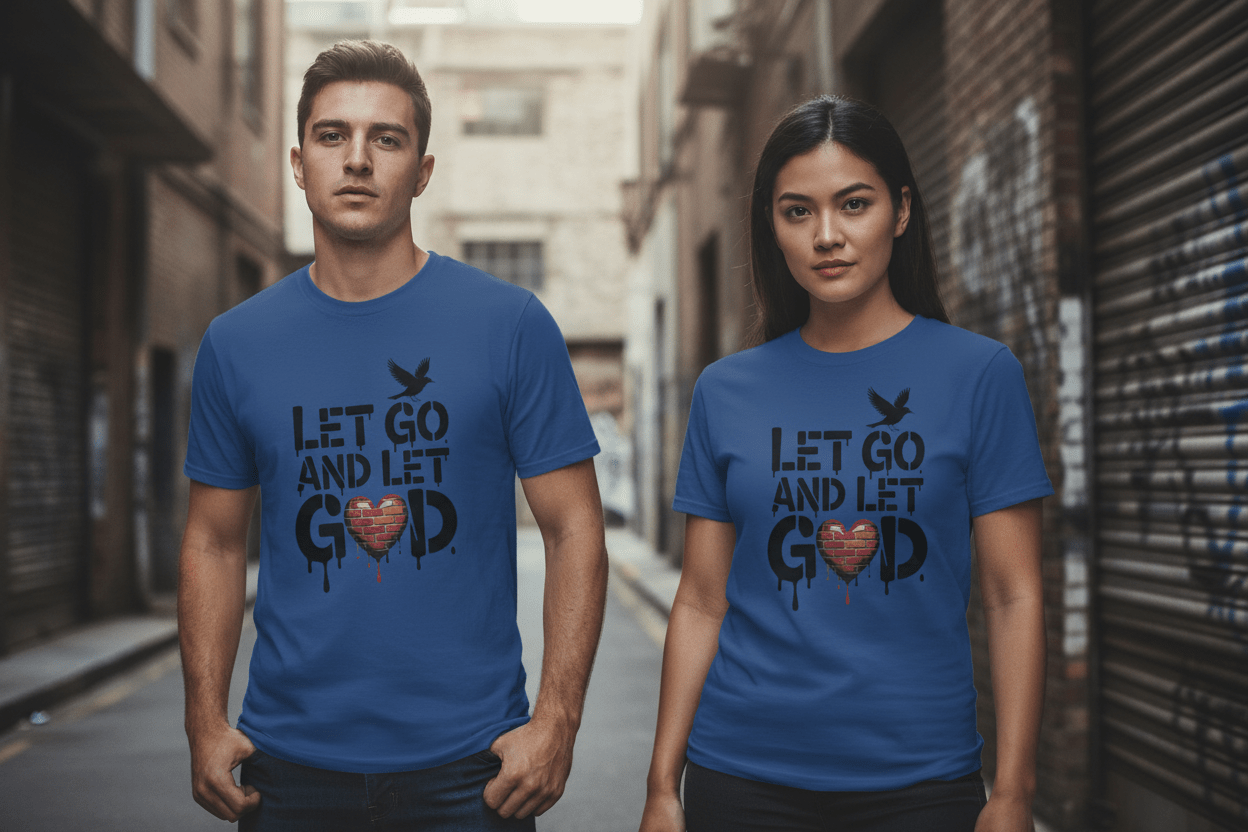 Let go and Let God Unisex Softstyle T-Shirt - NEXT CHAPTER APPAREL