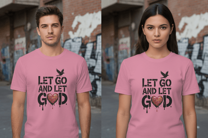 Let go and Let God Unisex Softstyle T-Shirt - NEXT CHAPTER APPAREL