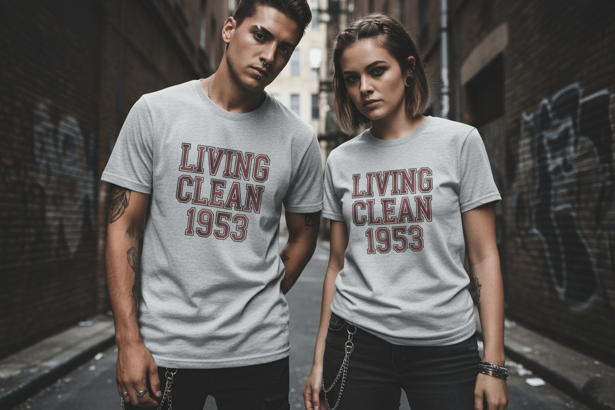 Living Clean 1953 Unisex Softstyle T-Shirt - NEXT CHAPTER APPAREL