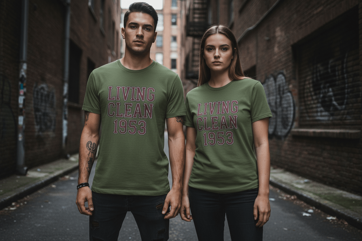 Living Clean 1953 Unisex Softstyle T-Shirt - NEXT CHAPTER APPAREL
