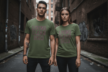 Living Clean 1953 Unisex Softstyle T-Shirt - NEXT CHAPTER APPAREL