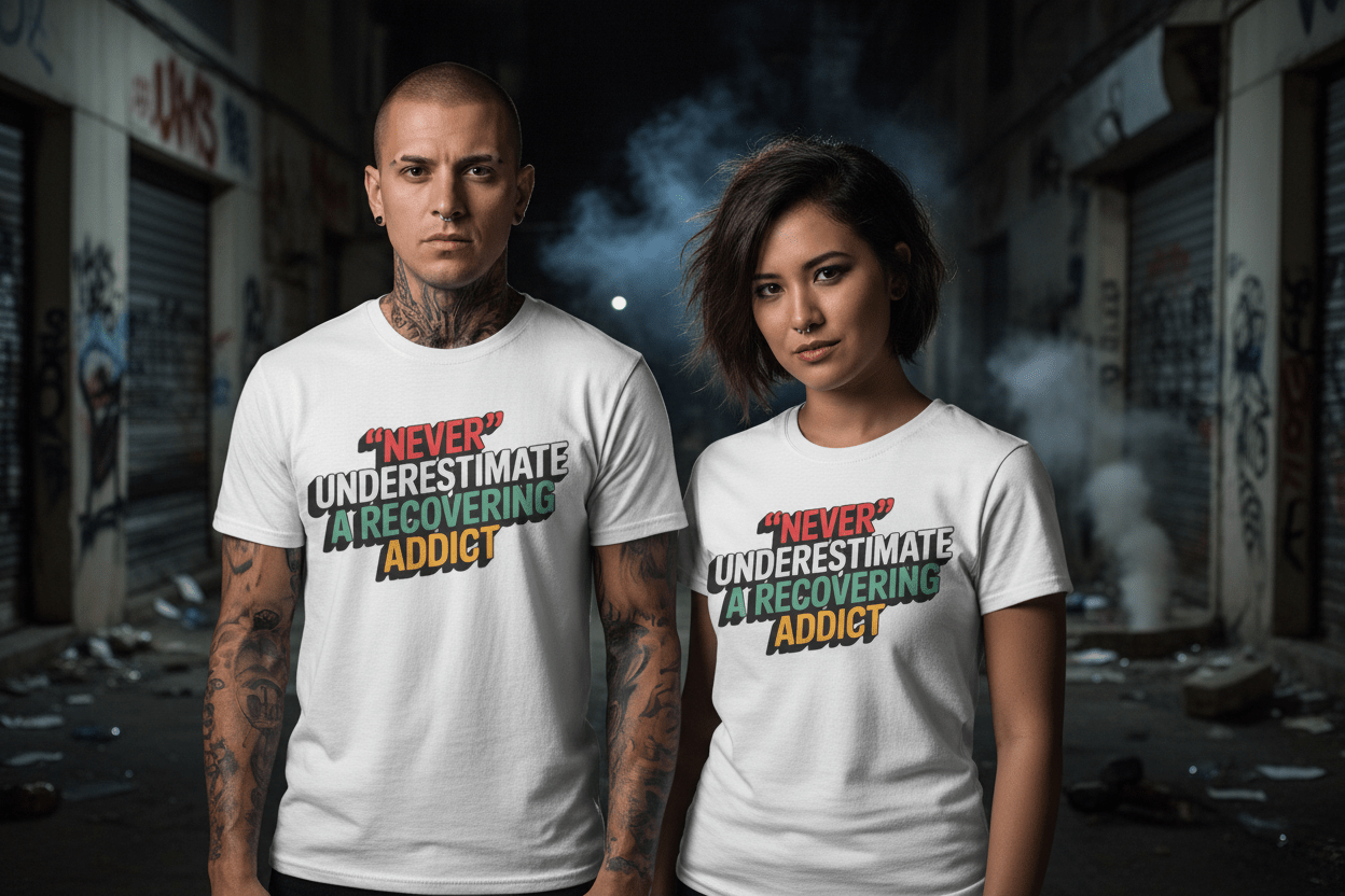 Never Underestimate A Recovering Addict - NEXT CHAPTER APPAREL